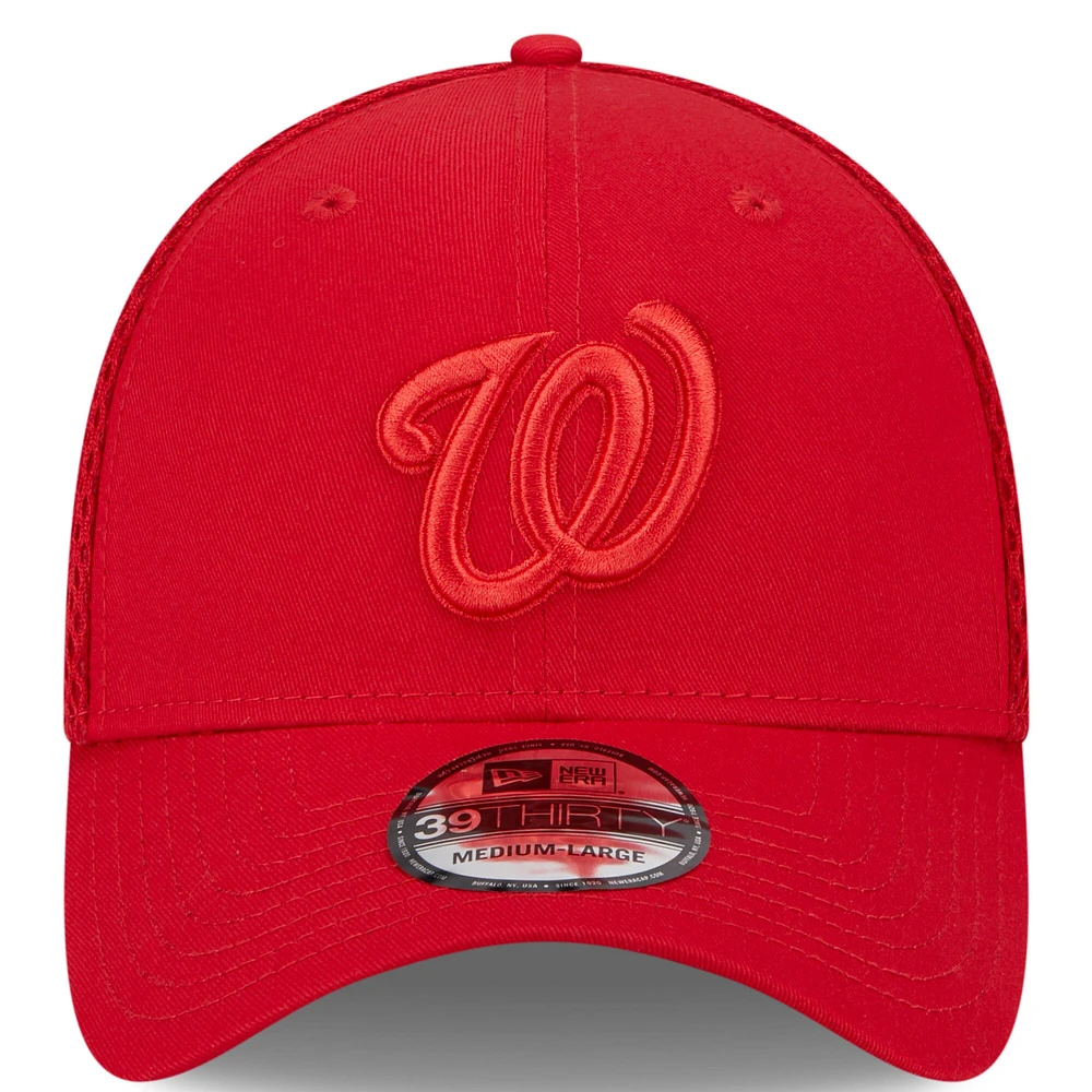 Men's New Era Red Washington Nationals Tonal Team Neo 39THIRTY Flex Hat