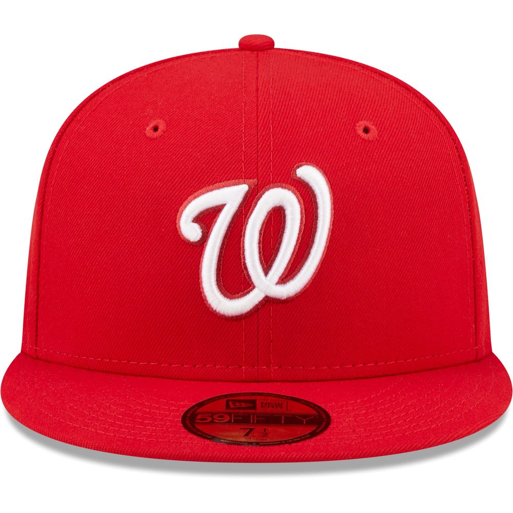Men's New Era Red Washington Nationals White Logo 59FIFTY Fitted Hat