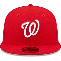 Men's New Era Red Washington Nationals White Logo 59FIFTY Fitted Hat
