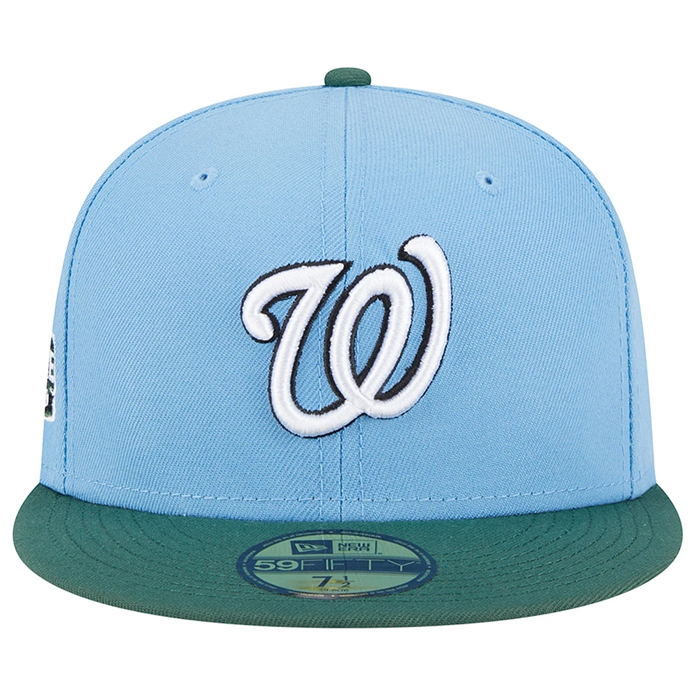 Casquette ajustée 59FIFTY New Era Sky Blue/Cilantro Washington Nationals 2018 MLB All-Star Game pour homme