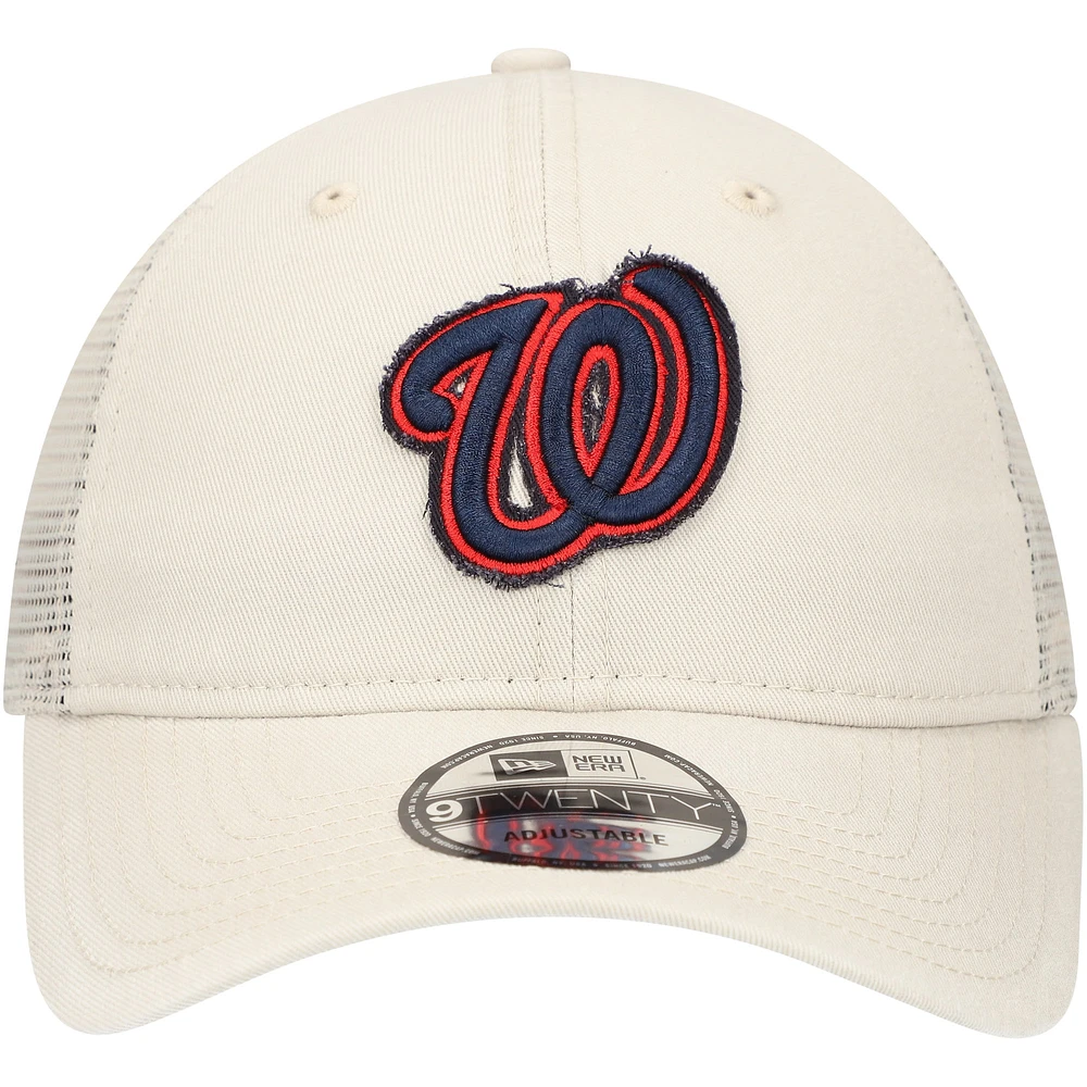 Casquette de camionneur réglable Stone Washington Nationals Game Day 9TWENTY New Era pour hommes