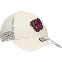 Men's New Era Stone Washington Nationals Game Day 9TWENTY Adjustable Trucker Hat