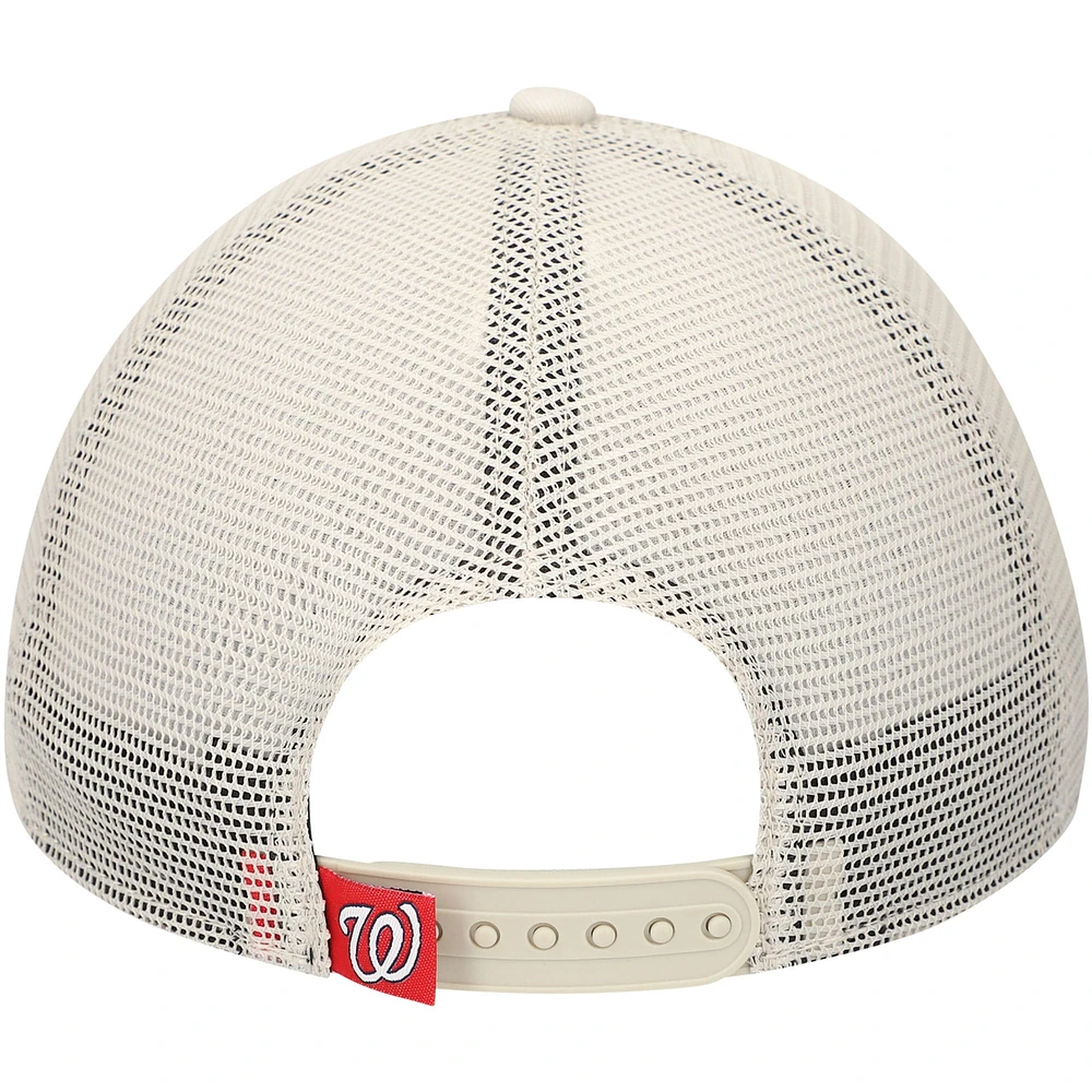 Men's New Era Stone Washington Nationals Game Day 9TWENTY Adjustable Trucker Hat