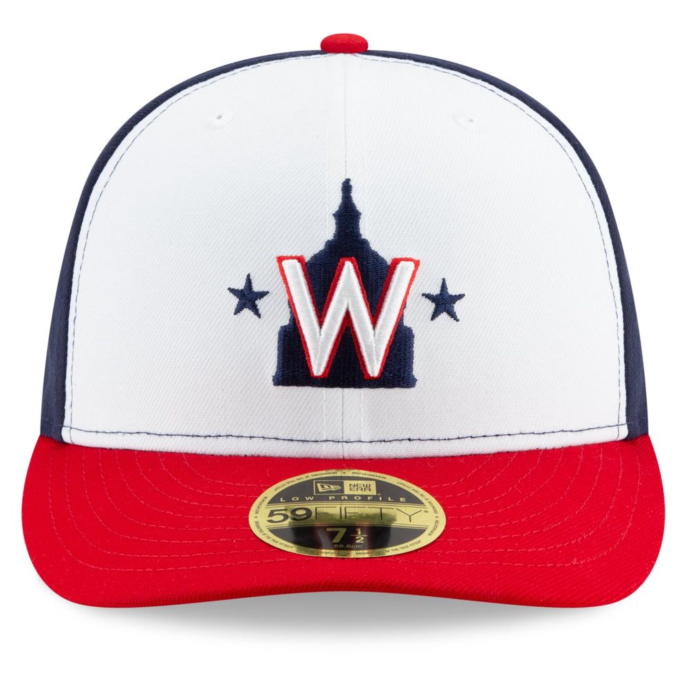 Men's New Era White/Navy Washington Nationals Alternate 2020 Authentic Collection On-Field Low Profile Fitted Hat