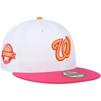 Men's New Era  White/Pink Washington Nationals 10th Team Anniversary 59FIFTY Fitted Hat