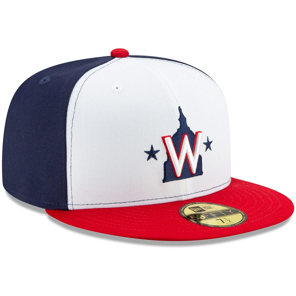 New Era Homme Blanc / Rouge Washington Nationals Alternate 2 Authentic Collection On-Field - Casquette ajustée 59FIFTY