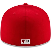 Men's New Era White/Red Washington Nationals Alternate 4 Authentic Collection On-Field Low Profile - 59FIFTY Fitted Hat