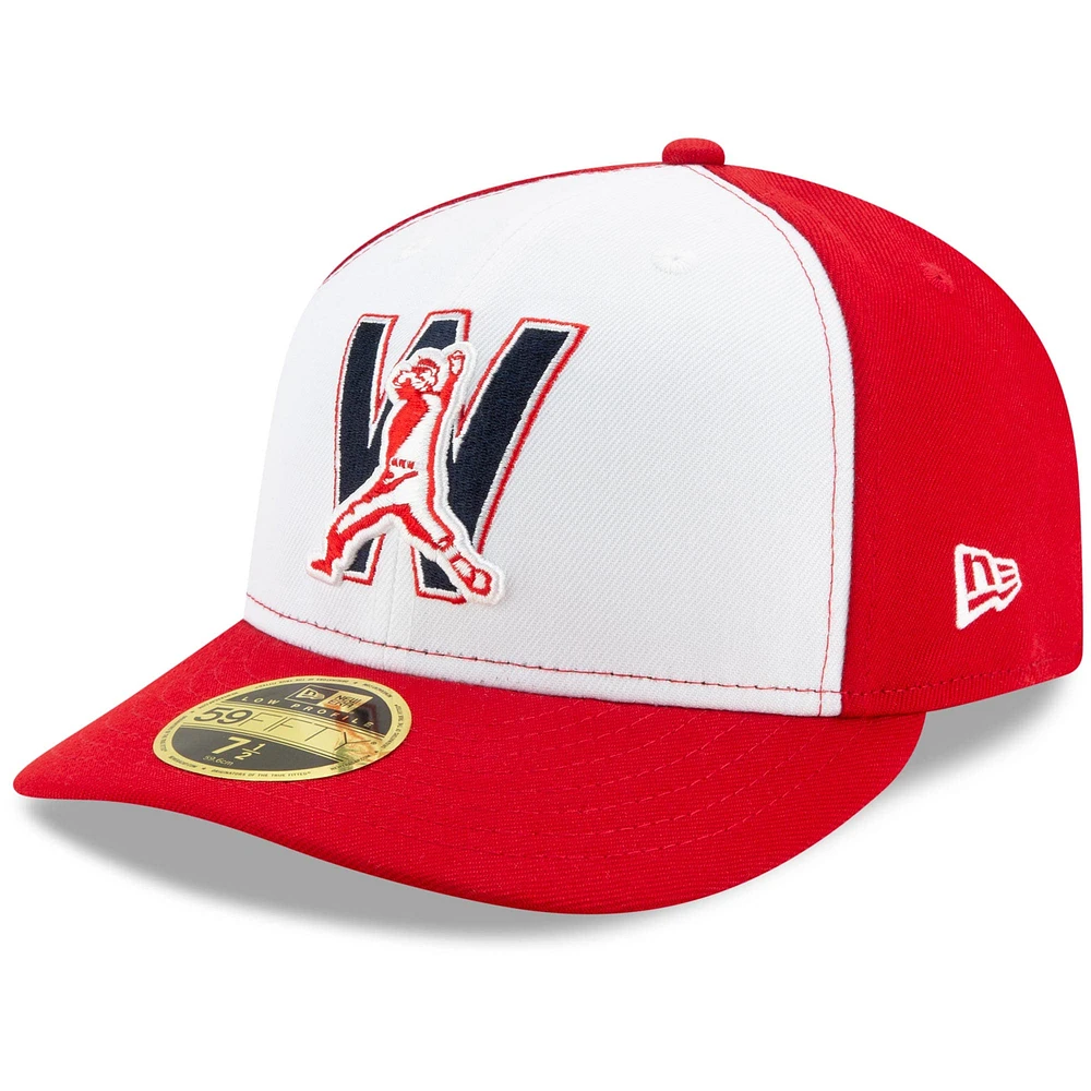 New Era pour hommes, blanc/rouge, Washington Nationals Alternate 4 Authentic Collection On-Field Low Profile - Casquette ajustée 59FIFTY