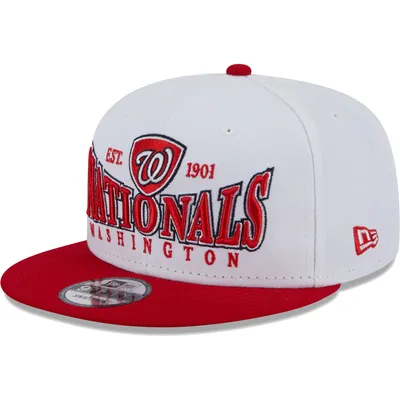 Washington Nationals New Era Crest 9FIFTY Snapback Hat - White/Red