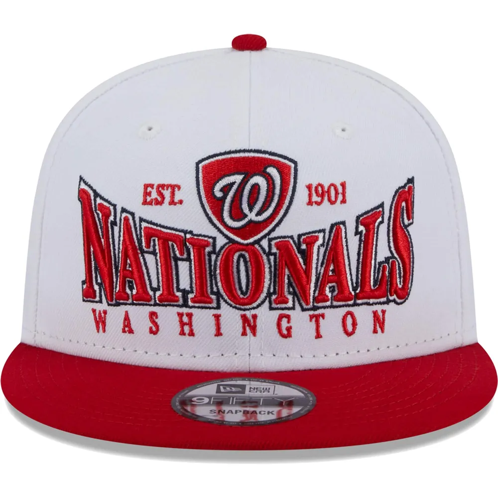 New Era Washington Nationals Basic 9FIFTY Snapback Cap - Red/White - One Size