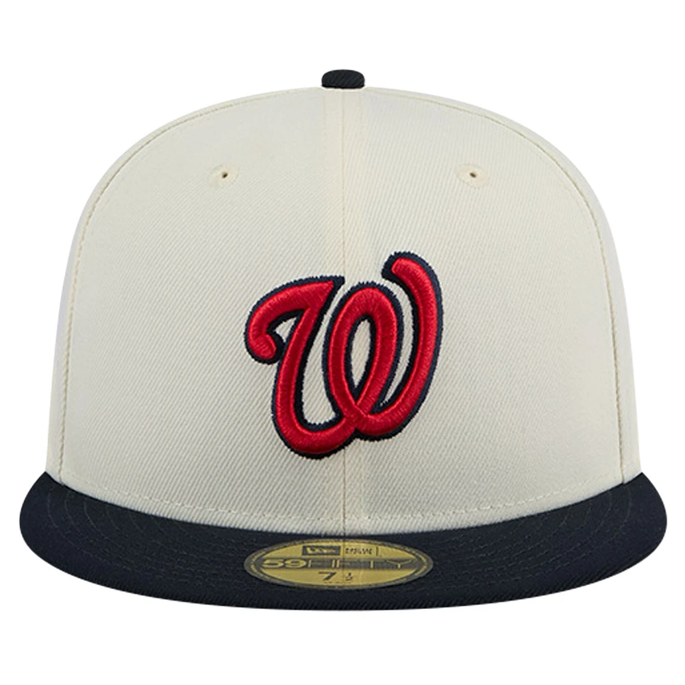 Casquette ajustée Chrome 59FIFTY pour homme New Era blanche des Nationals de Washington
