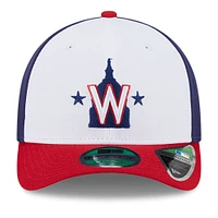 Casquette ajustable New Era 9FORTY pour homme, réplique de joueur des Washington Nationals, blanche