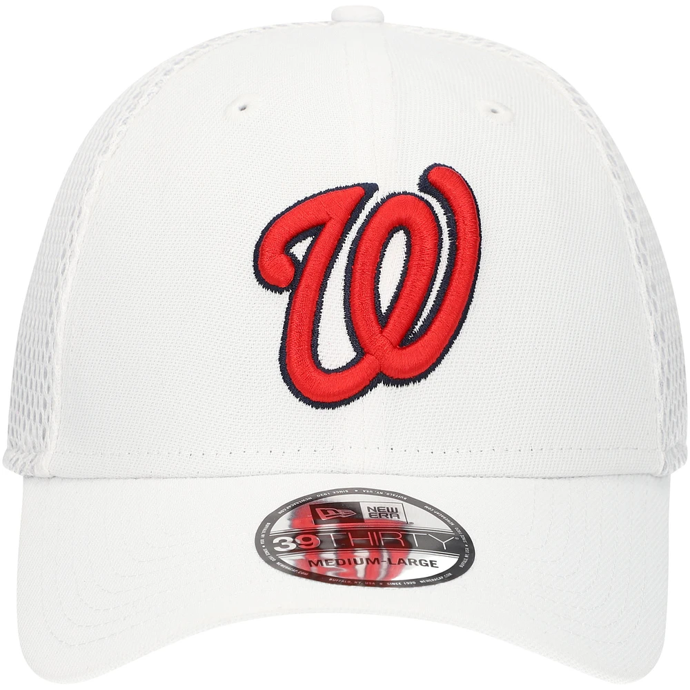 Casquette flexible REPREVE Neo 39THIRTY New Era pour hommes, Washington Nationals, blanche