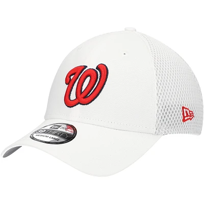 Casquette flexible REPREVE Neo 39THIRTY New Era pour hommes, Washington Nationals, blanche