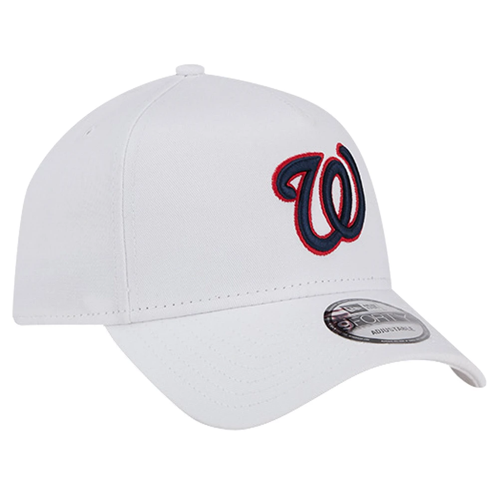 Casquette ajustable 9FORTY TC A-Frame New Era pour hommes, blanche, Washington Nationals