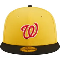 Men's New Era Yellow/Black Washington Nationals Grilled 59FIFTY Fitted Hat