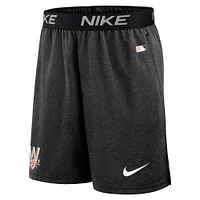 Short d'entraînement de performance Nike pour hommes, Washington Nationals City Connect Authentic Collection, noir