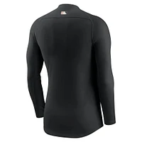 Men's Nike  Black Washington Nationals City Connect Base Layer Raglan Long Sleeve Performance T-Shirt
