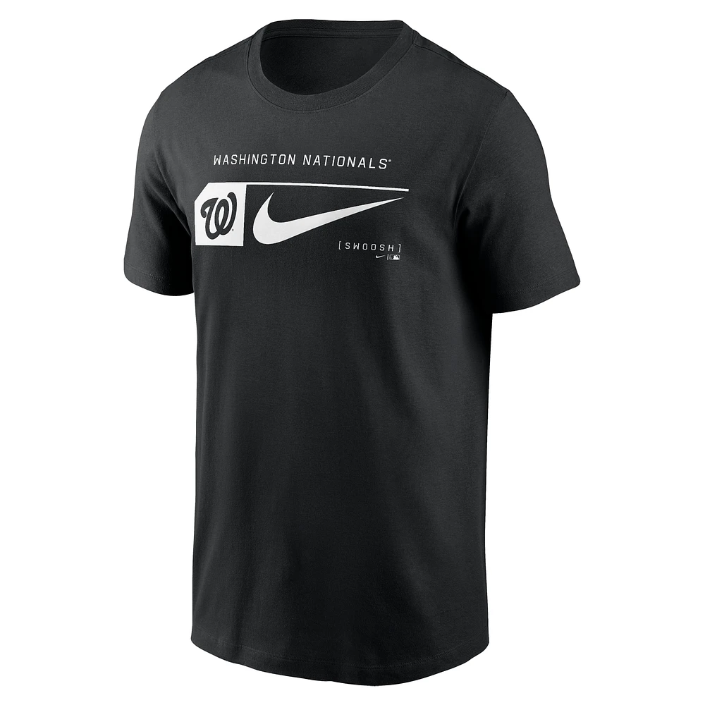 Men's Nike Black Washington Nationals Fashion Graphic Swoosh T-Shirt