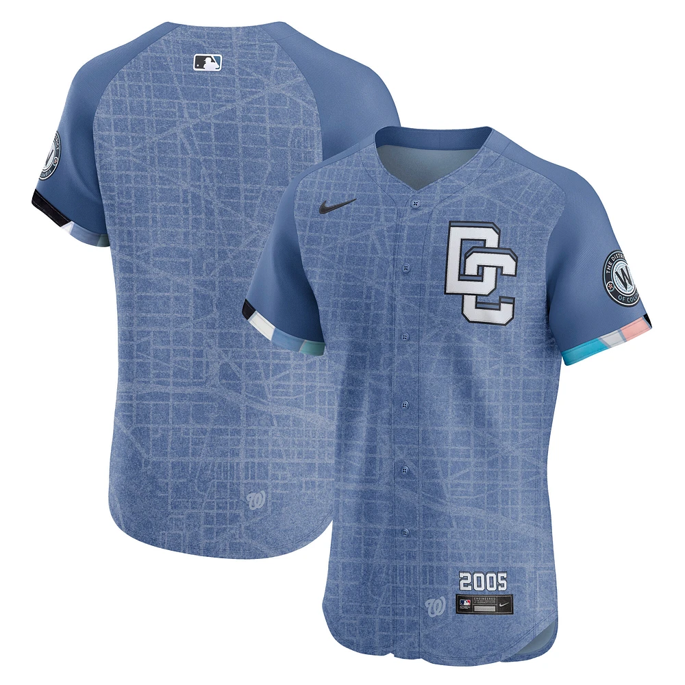 Men's Nike Blue Washington Nationals 2025 City Connect Elite Jersey
