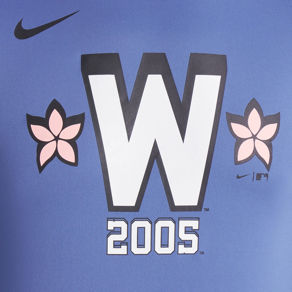 Men's Nike Blue Washington Nationals 2025 City Connect Legend Performance Long Sleeve T-Shirt