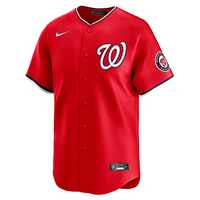 Men's Nike CJ Abrams Red Washington Nationals 2nd Alternate Limited Player Jersey