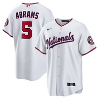 Maillot Nike C.J. Abrams pour homme, réplique à domicile des Nationals de Washington, blanc