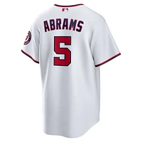 Maillot Nike C.J. Abrams pour homme, réplique à domicile des Nationals de Washington, blanc