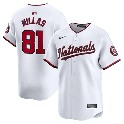 Maillot de joueur Nike Drew Millas blanc Washington Nationals Home Limited pour homme