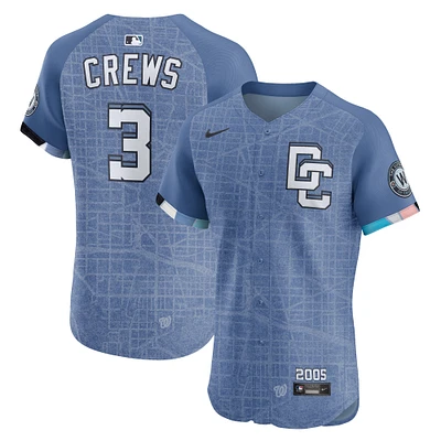 Men's Nike Dylan Crews Blue Washington Nationals 2025 City Connect Elite Player Jersey