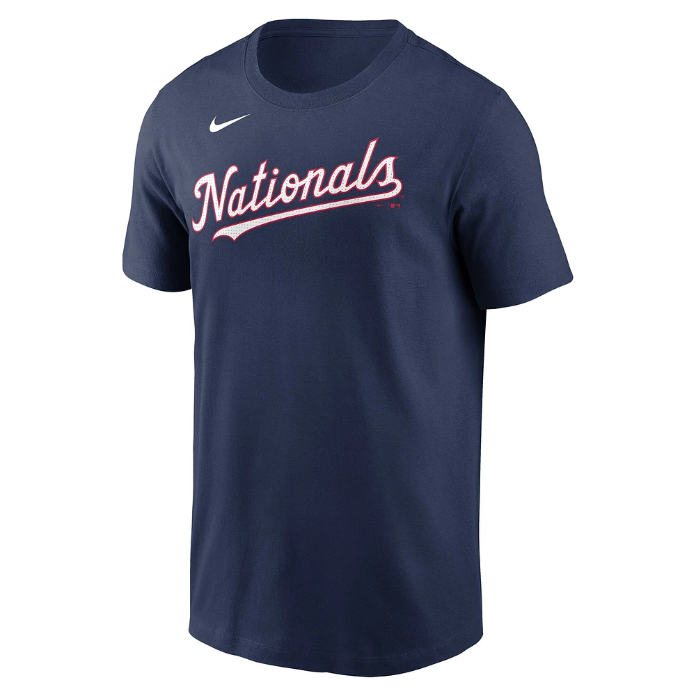 T-shirt Nike Dylan Crews bleu marine pour homme avec nom et numéro Fuse des Washington Nationals