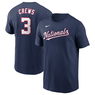 T-shirt Nike Dylan Crews bleu marine pour homme avec nom et numéro Fuse des Washington Nationals