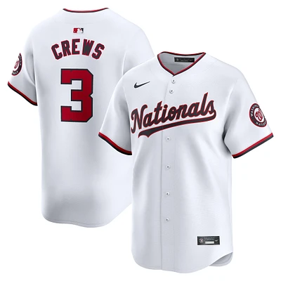 Maillot de joueur Nike Dylan Crews pour homme, blanc, Washington Nationals, domicile, édition limitée