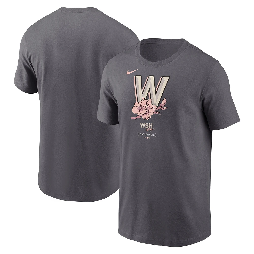 Men's Nike Gray Washington Nationals City Connect Large Logo T-Shirt