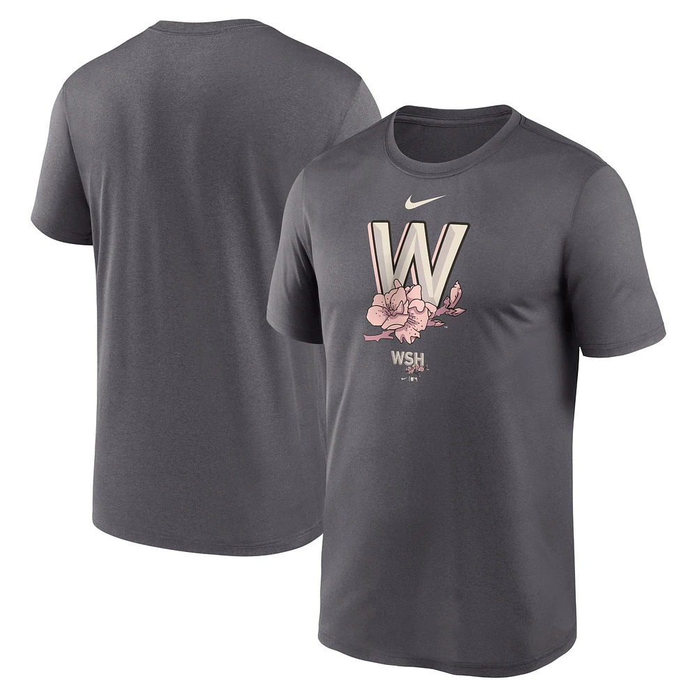 T-shirt Nike gris avec logo City Connect des Washington Nationals pour homme