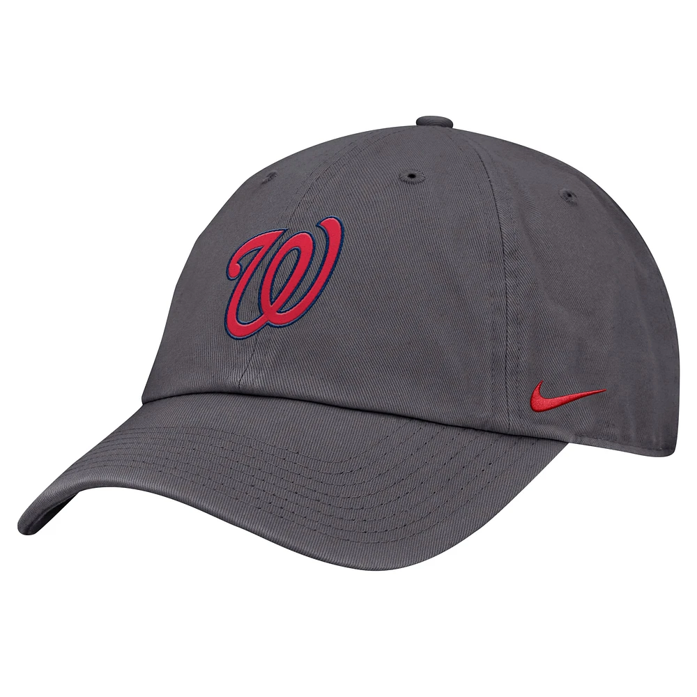 Casquette ajustable Nike grise Washington Nationals Club pour homme