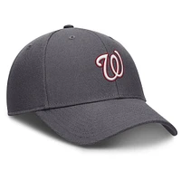 Casquette ajustable Nike Washington Nationals Club Performance pour homme, gris