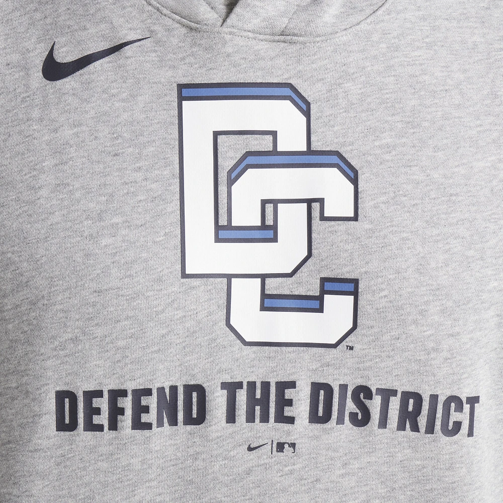 Sweat à capuche Nike Heather Charcoal Washington Nationals 2025 City Connect French Terry Club pour homme