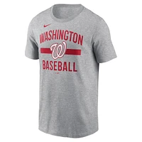Men's Nike  Heather Gray Washington Nationals Arched T-Shirt