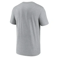 T-shirt Nike Performance Icon Legend des Washington Nationals pour homme, gris chiné