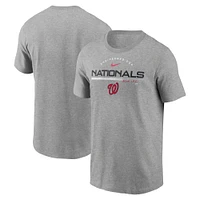 Men's Nike Heather Gray Washington Nationals Team Engineered Performance T-Shirt