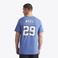 Men's Nike James Wood Blue Washington Nationals 2025 City Connect Fuse Name & Number T-Shirt
