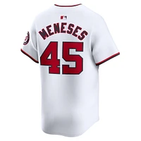 Maillot de joueur Nike Joey Meneses pour hommes, blanc, Washington Nationals, domicile limité