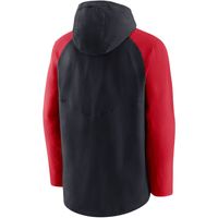 Men's Nike Navy/Red Washington Nationals Authentic Collection Performance Raglan Full-Zip Hoodie