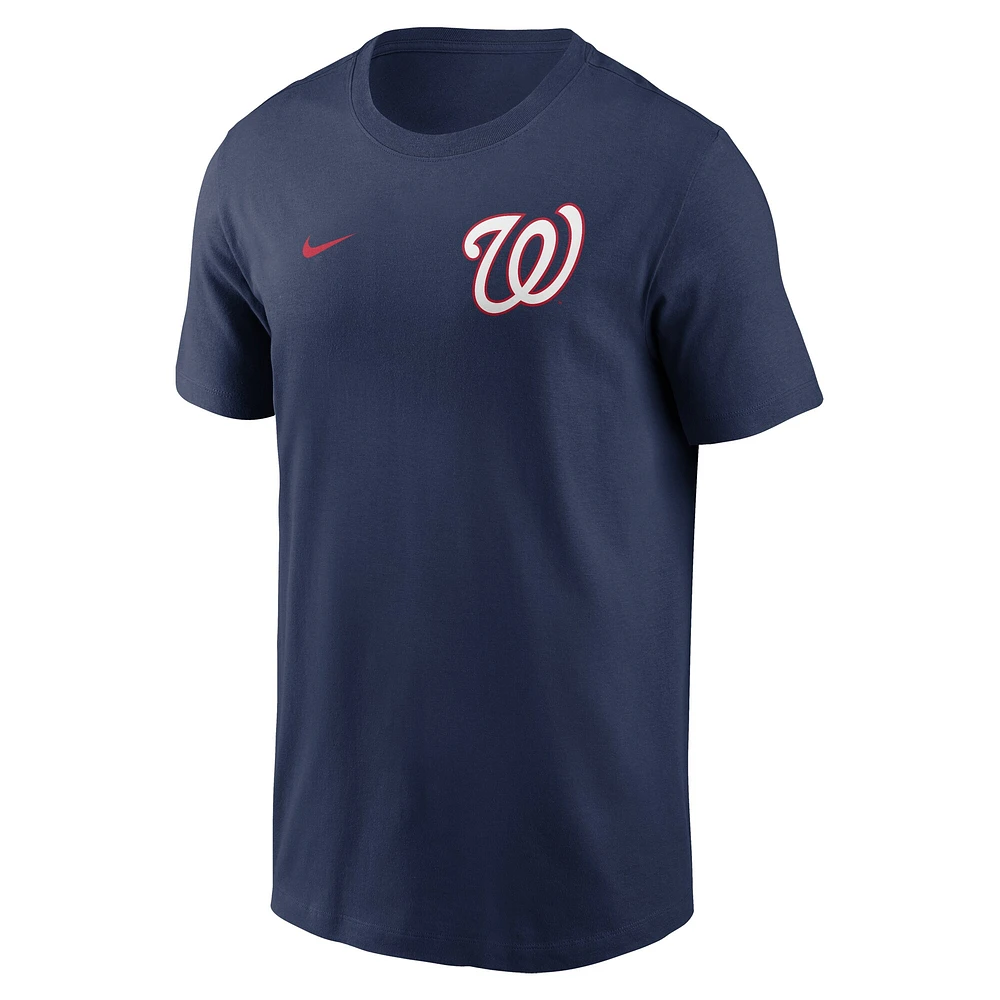 T-shirt Nike bleu marine Washington Nationals 2-Hit pour homme