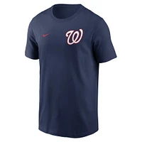 T-shirt Nike bleu marine Washington Nationals 2-Hit pour homme