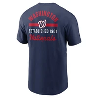 T-shirt Nike bleu marine Washington Nationals 2-Hit pour homme