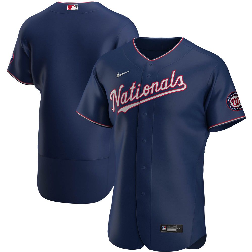 Men's Nike Navy Washington Nationals Alternate Authentic Team Jersey