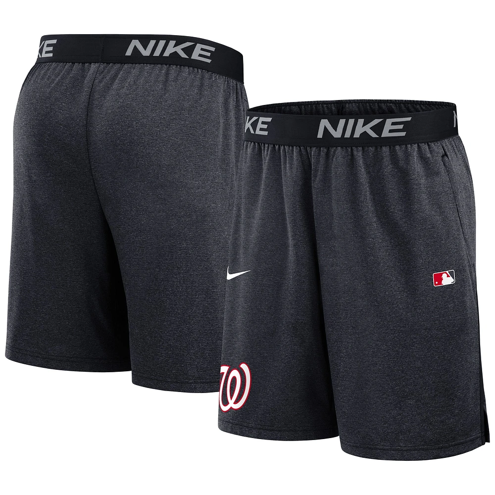 Men's Nike Navy Washington Nationals Authentic Collection Performance Knit Shorts