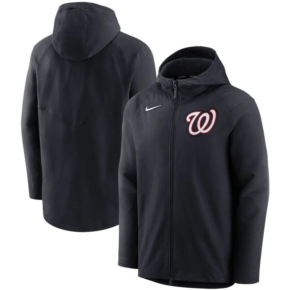 Men's Washington Nationals Nike Navy Authentic Collection Pregame  Performance Full-Zip Hoodie
